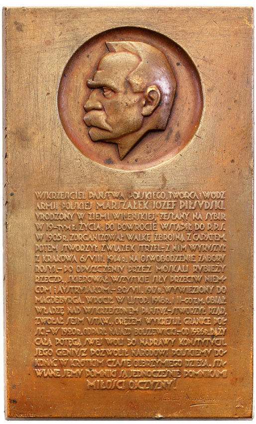 II RP. Plakieta Józef Piłsudski MW, 1931